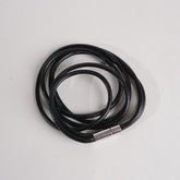 Mens Black Rubber Wire Bracelets